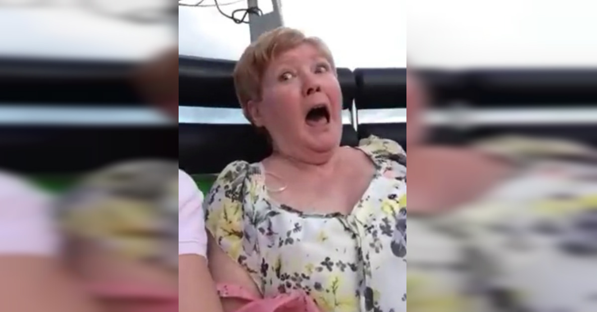 Grandma Rides A Roller Coaster For The First Time And Her