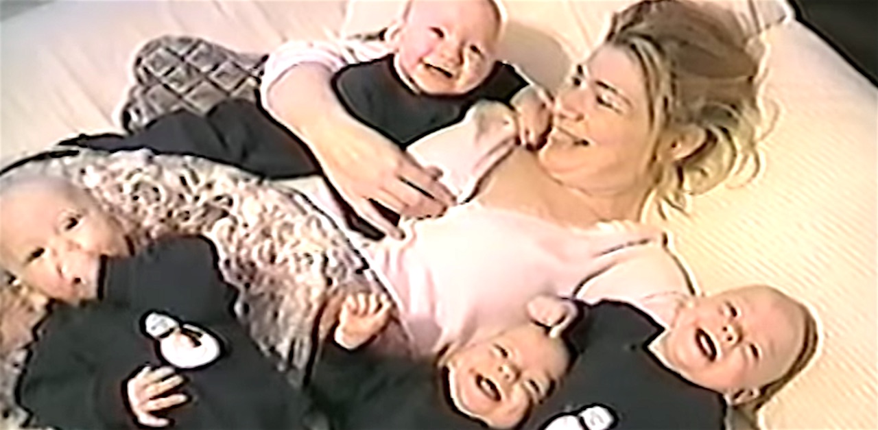 Mom's Quadruplets Laugh Perfectly In Sync. Now Keep Your Eye On The Baby In Her Right Arm... | LittleThings.com