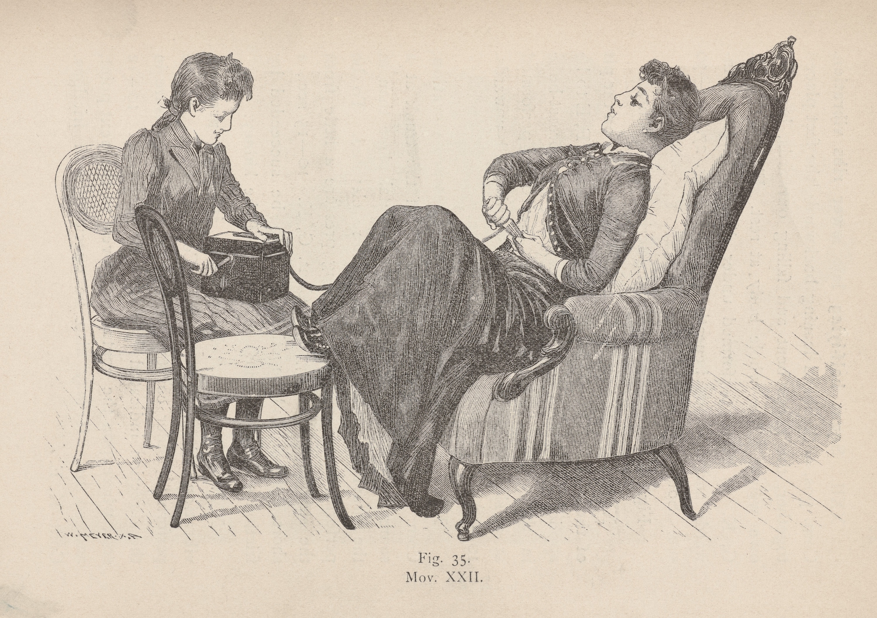 treating female hysteria with first ever vibrator