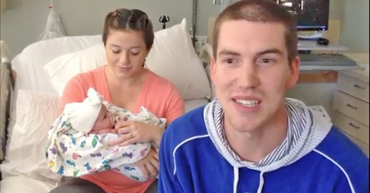 Dad Can't Stop Smiling After Baby Is Born. Then He Pulls Out Calendar