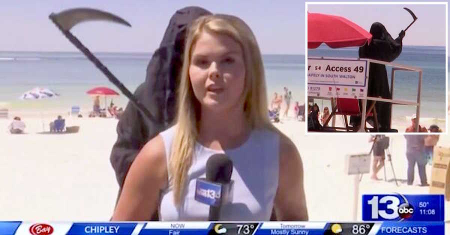 Man Dressed As Grim Reaper Has Been Haunting Florida Beaches