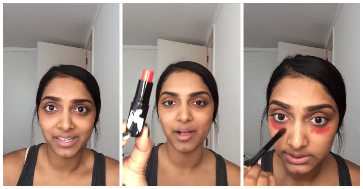 fløjte modbydeligt Bi She Smears Red Lipstick Under Her Eyes. The Result? Gorgeous!! |  LittleThings.com