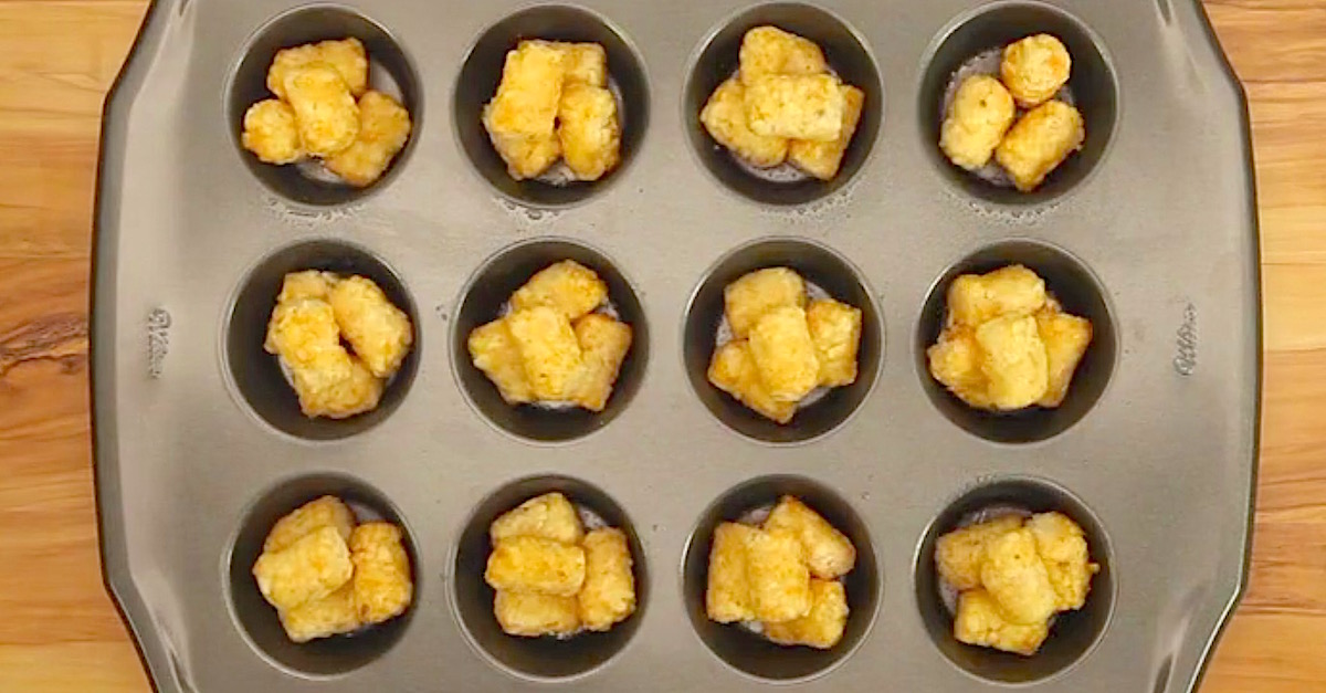 She Puts Tater Tots In A Muffin Tin. Minutes Later? The PERFECT