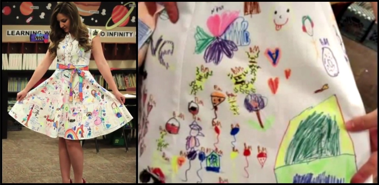 Teacher Asks Students To Draw On Her White Dress For Creativity