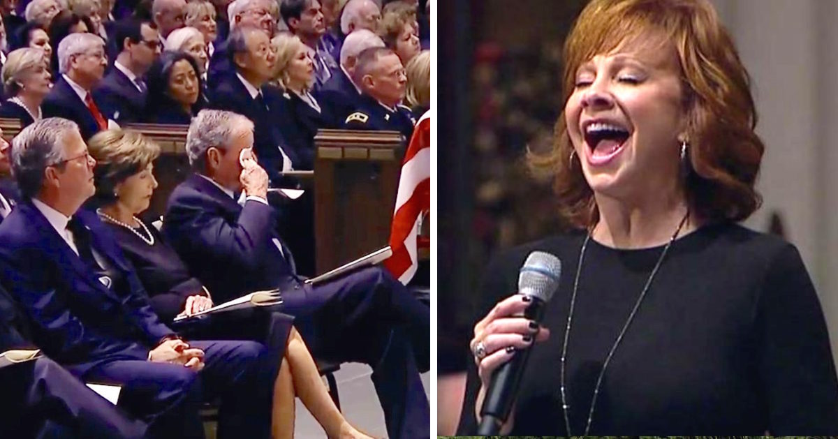 Reba McEntire Performs 'The Lord's Prayer' At Bush Funeral