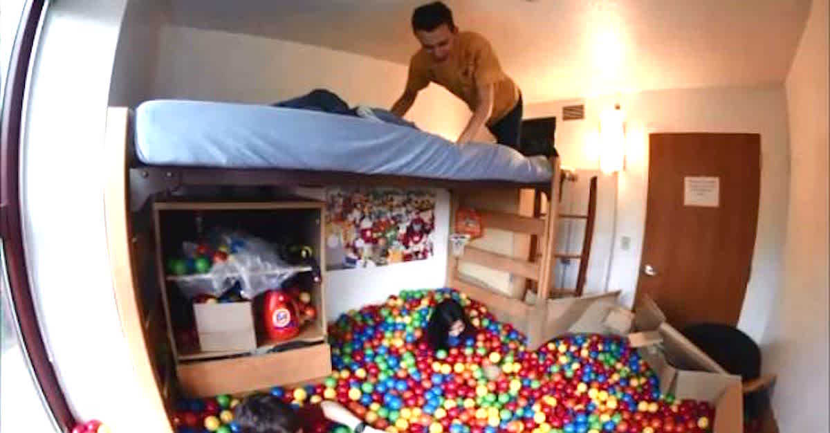 He Wakes Up His Roommate You Have To See What He Did To Their Room