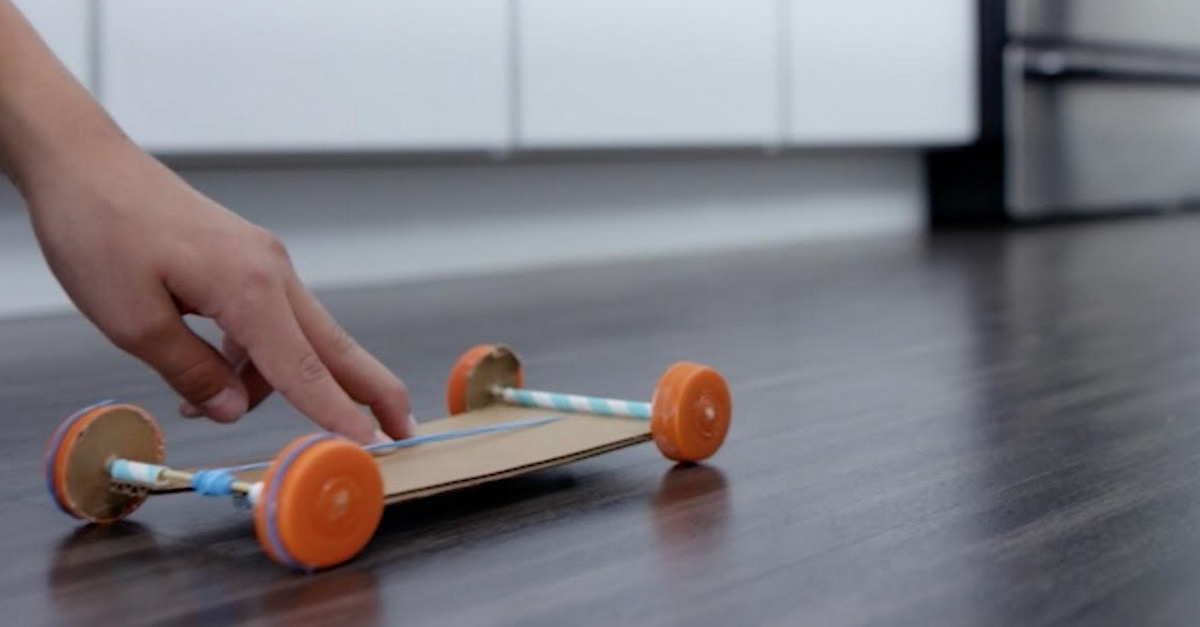 Brilliant Kids Make A Homemade Toy Car That Moves With Just A Rubber