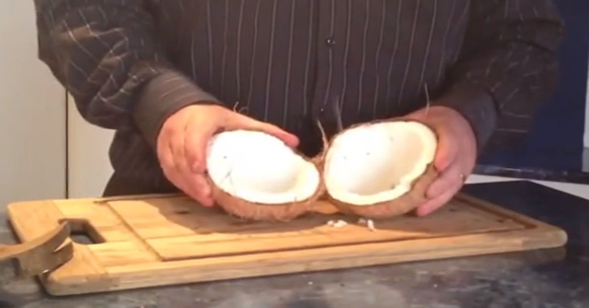 The EASIEST Way To Open A Coconut Using Everyday Items! I Had NO Idea