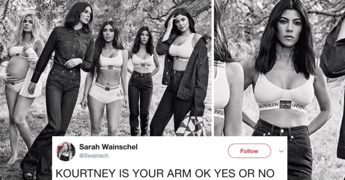 Kourtney Kardashian's Arm In Calvin Klein Ad Looks Photoshopped |  