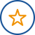 Icon Stern blau orange