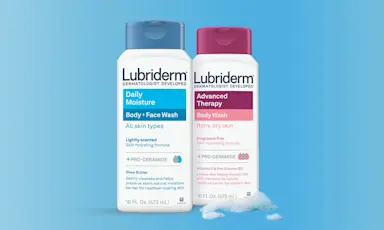 The Lubriderm® duo! Body & Face wash products