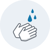 Excessive Hand-washing can dry out skin icon