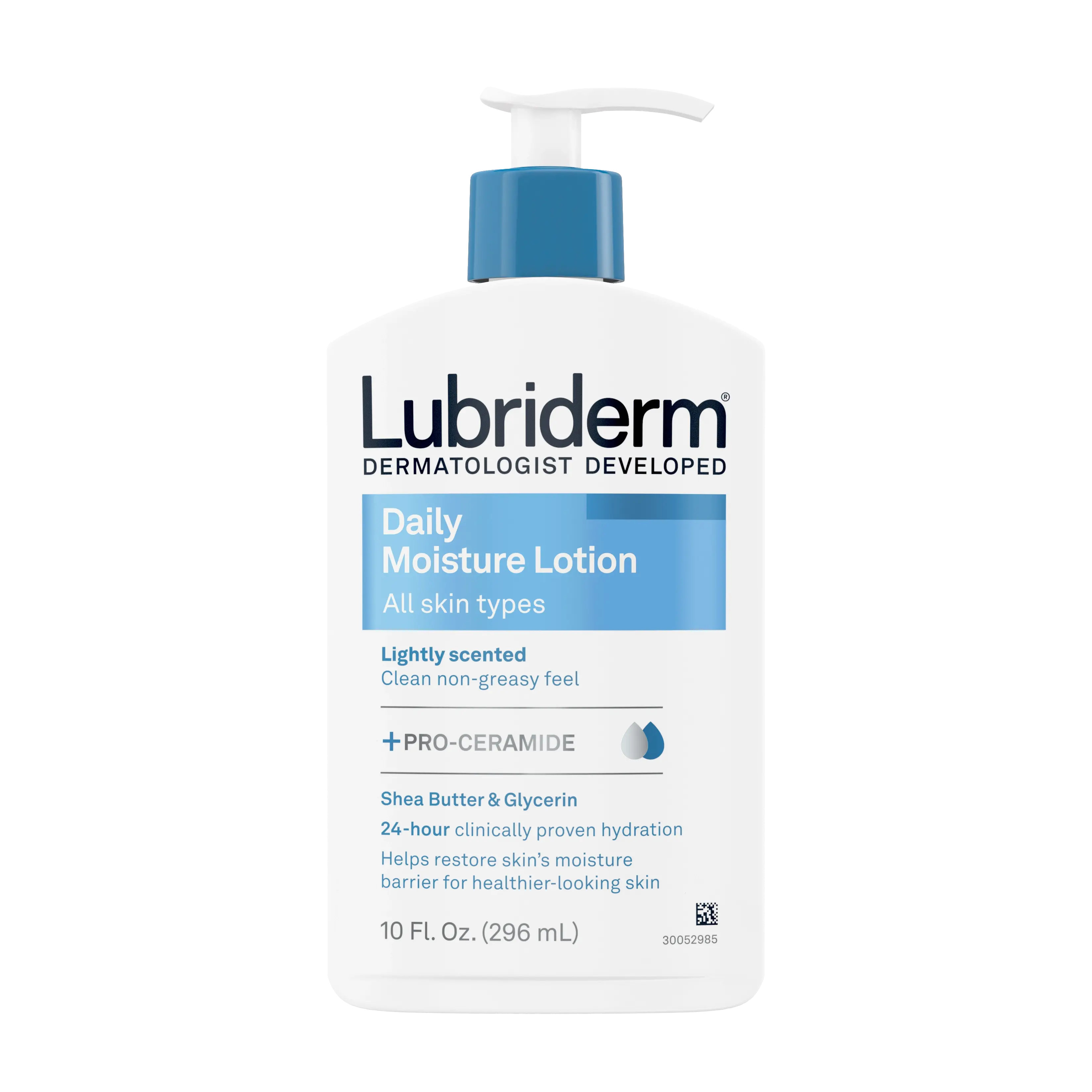 Front Pack shot of Lubriderm® Daily Moisture Lotion 10 oz