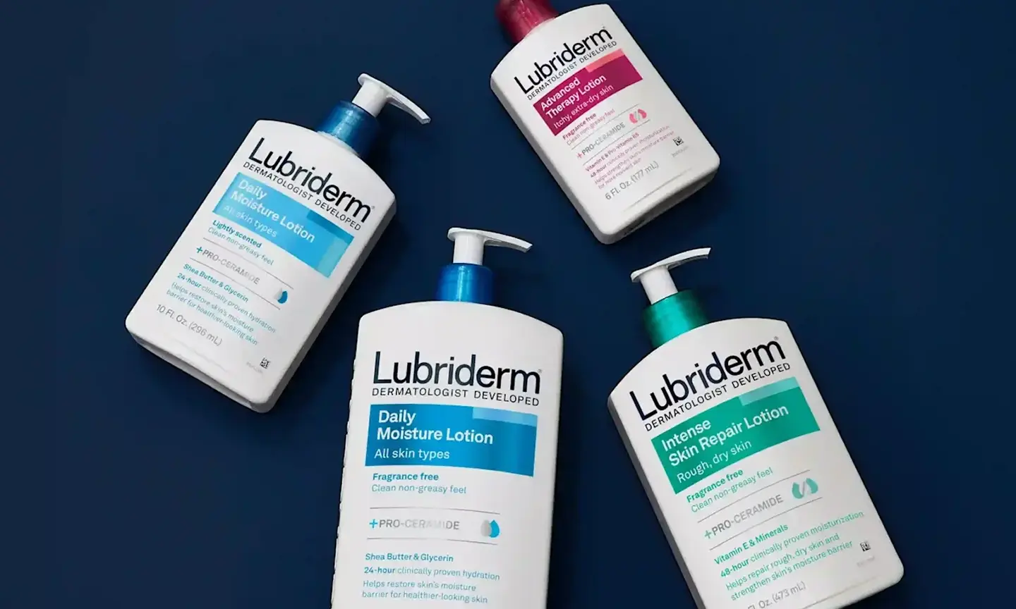 The Lubriderm® products line up you love, now with +Pro-Ceramide!