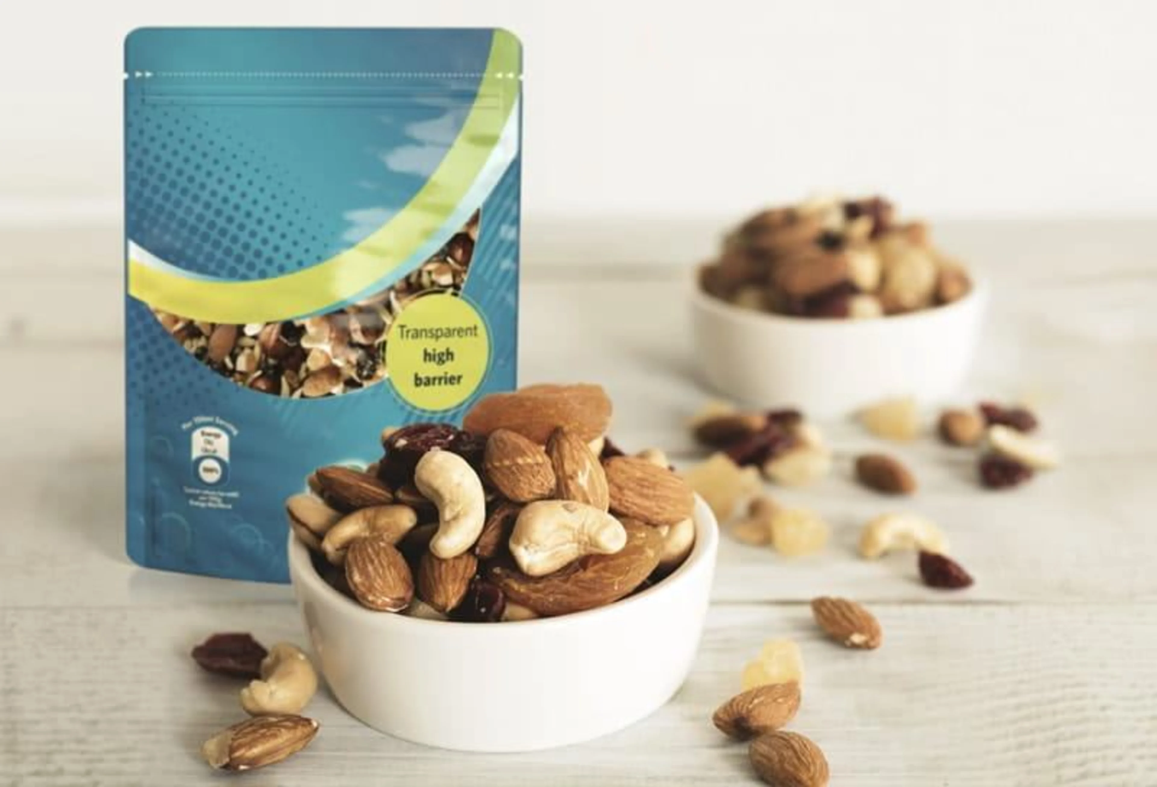 Barrier packaging for nuts