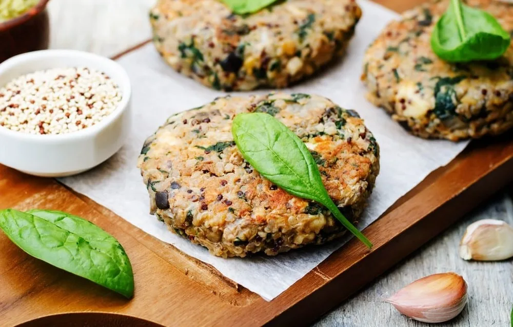 Vegan burger alternative to meat