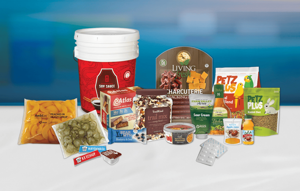 Food packaging products with soy sauce cup and various food containers