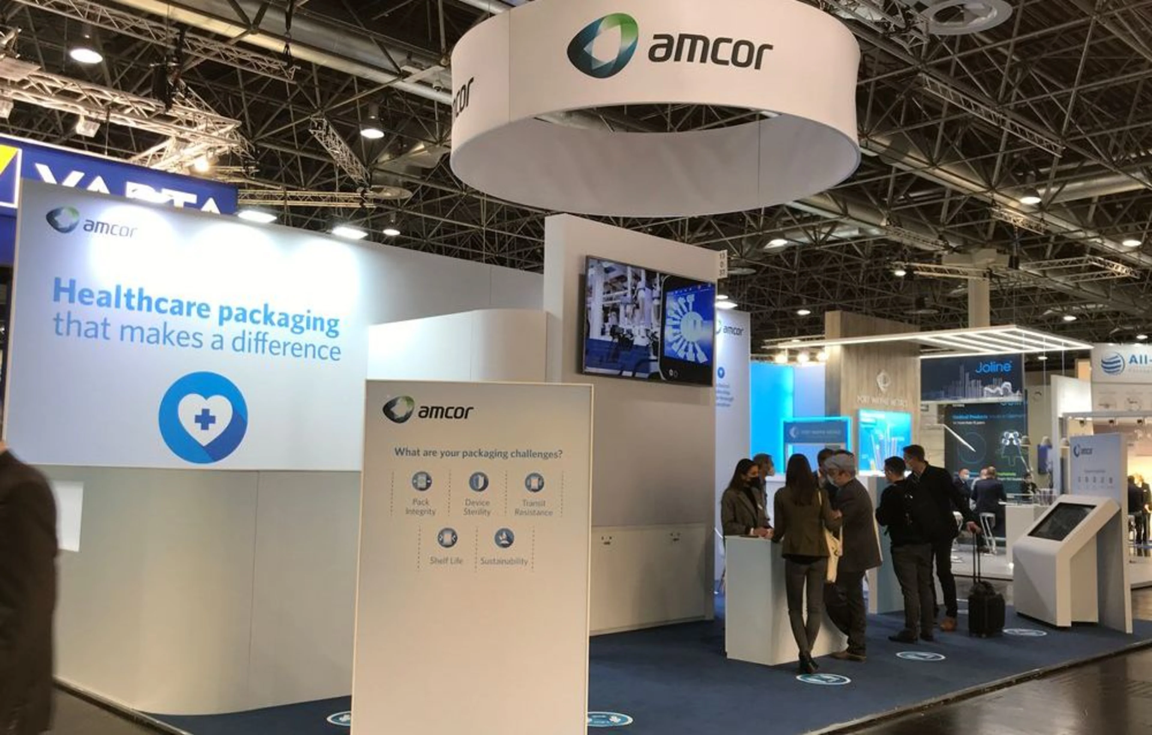 Amcor booth at Compamed 2021