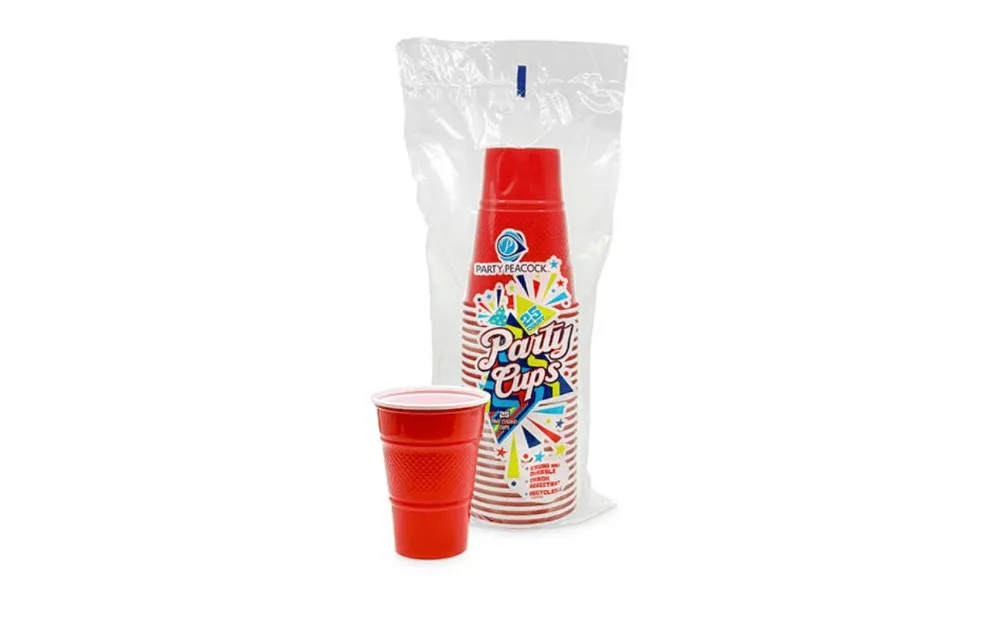 Party Peacock Red Party Cups