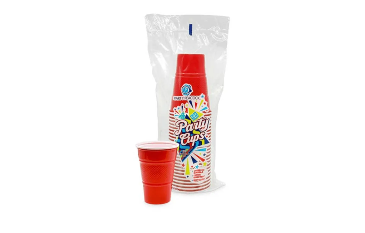 Party Peacock Red Party Cups