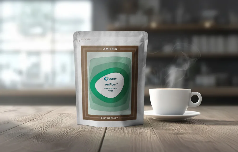 Amfiber performance paper stand up pouch