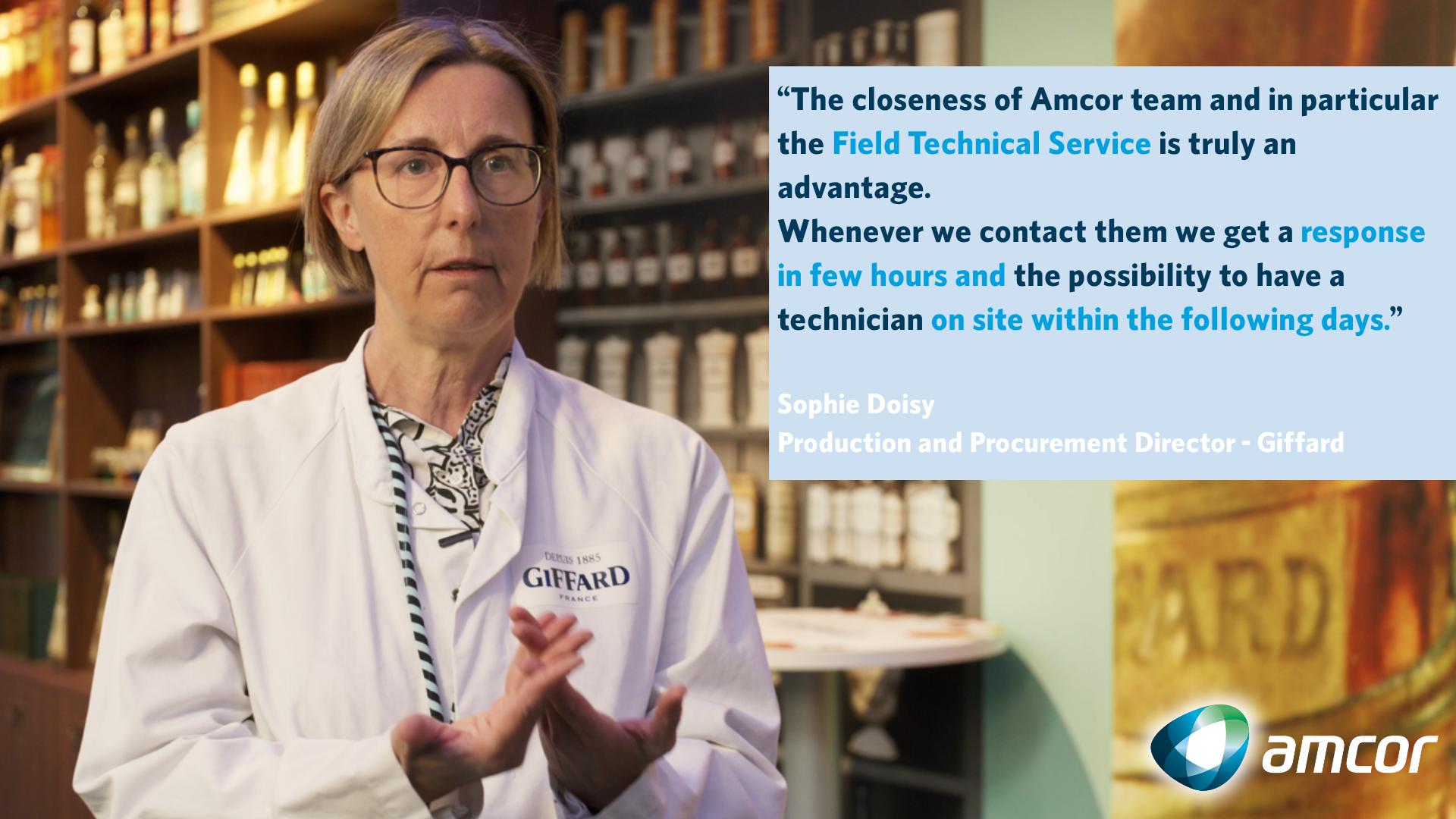 Sophie Doisy - Procurement Director Giffard about Amcor as a partner