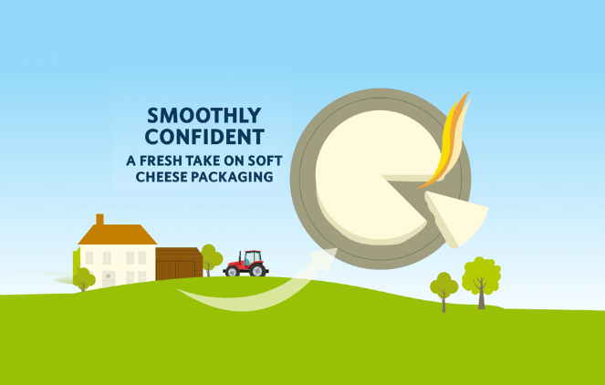 Smoothly confident - A fresh take on soft cheese packaging