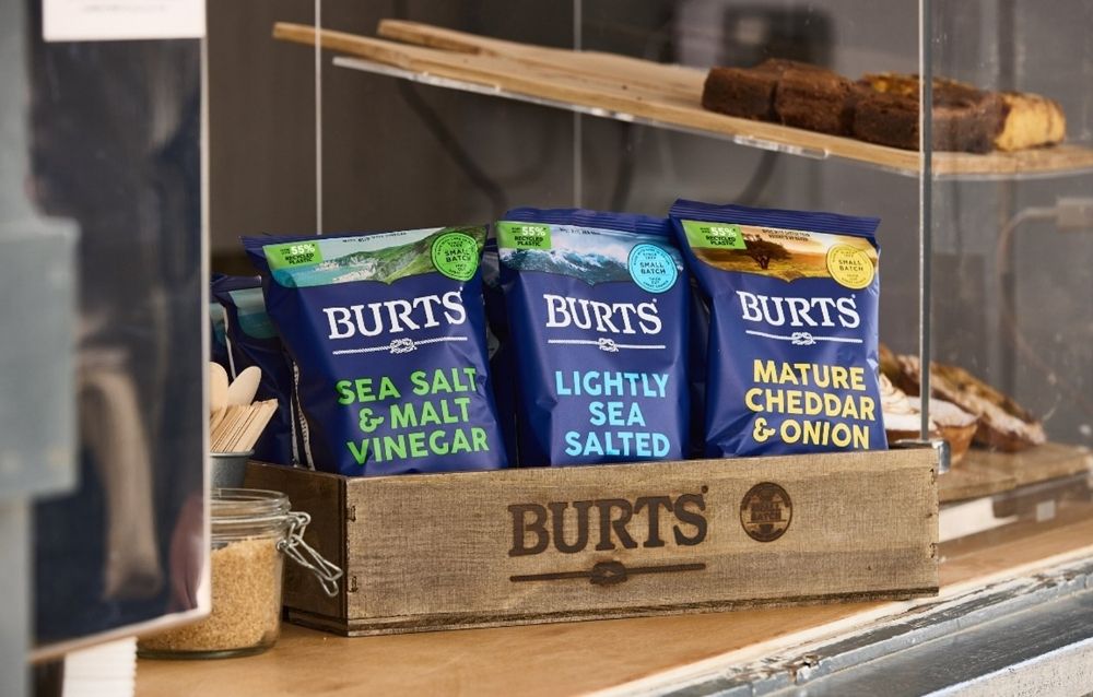 Burts Crisp Packaging AmFiniti Recycled Content