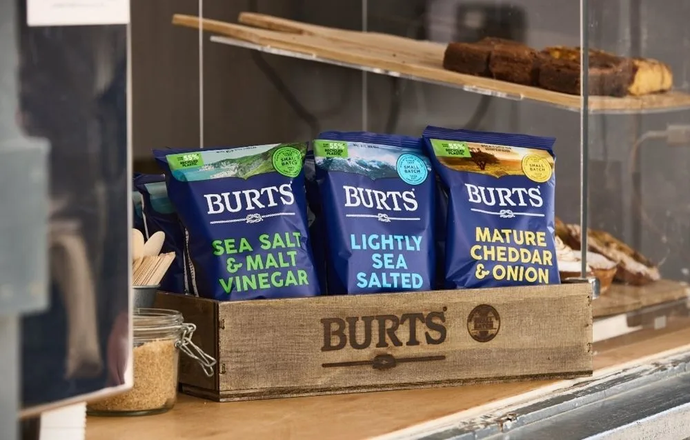 Burts Crisp Packaging AmFiniti Recycled Content