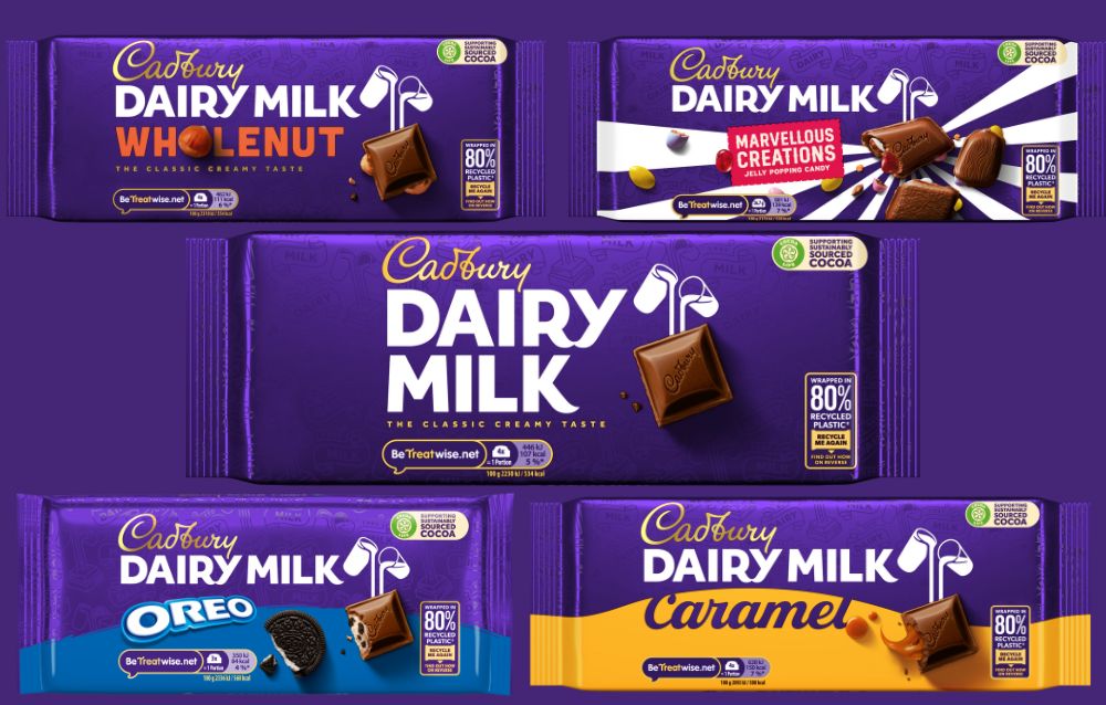 Mondelez 5 types Cadbury