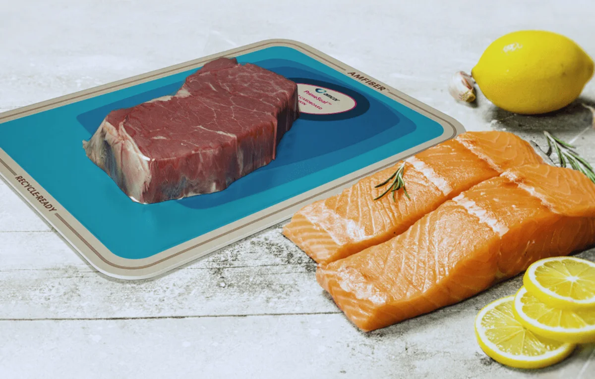 Meat packaging article