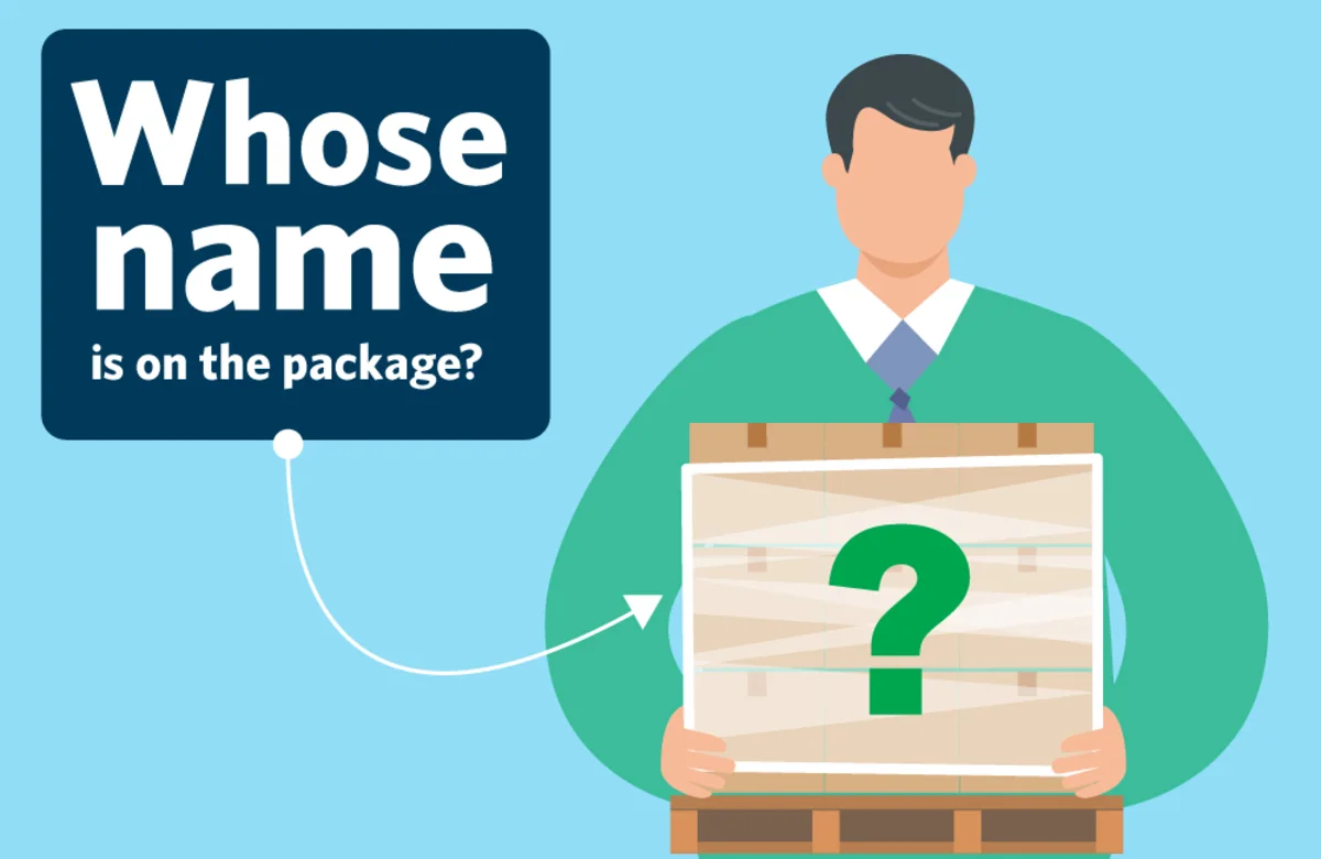 Whose name is on the package?