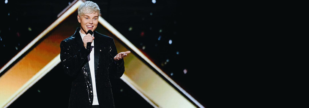 Jack Vidgen performing on America's Got Talent: The Champions in 2019.