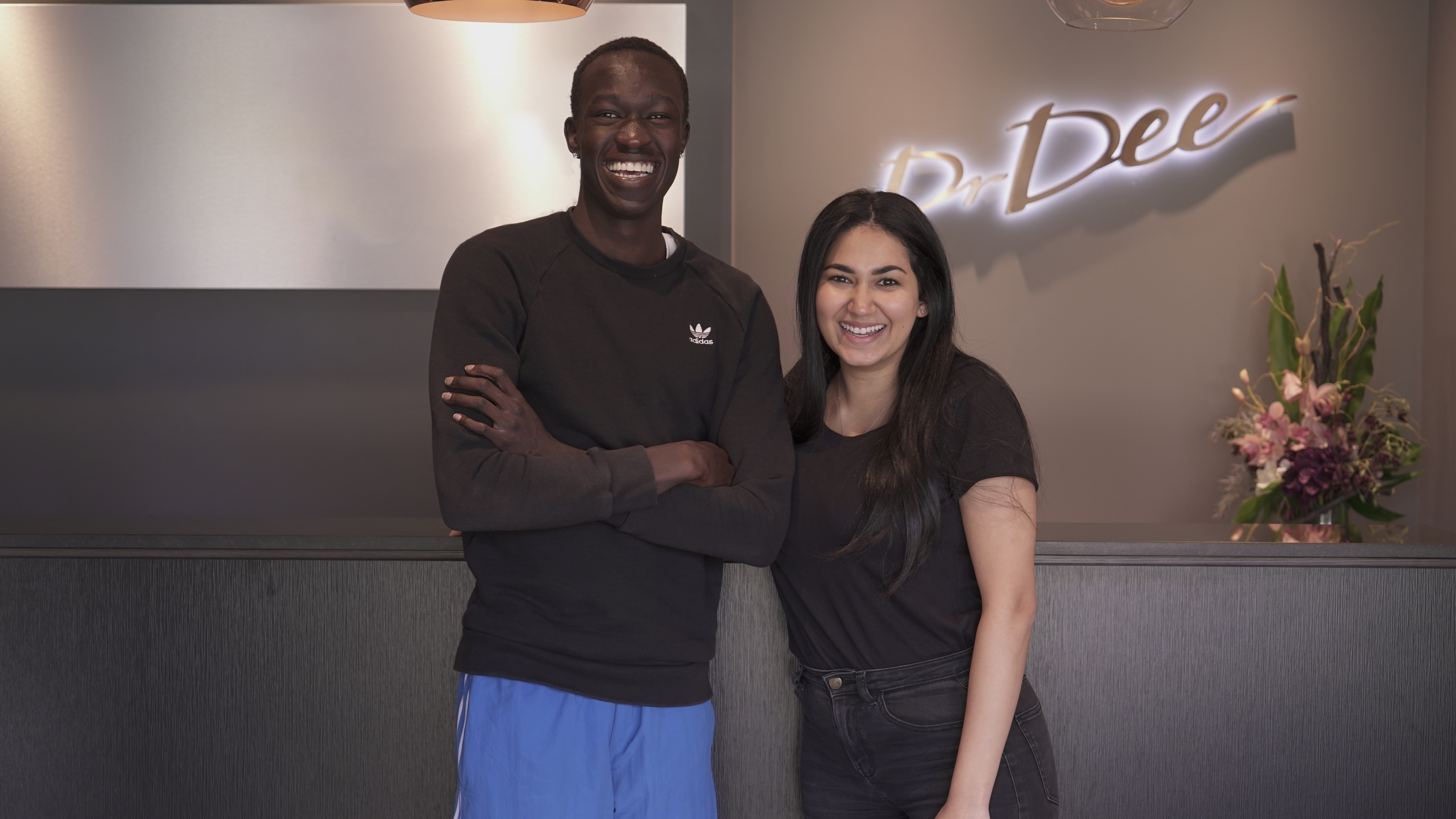 Joseph Deng with Jasmine at Vogue Dental Studios.