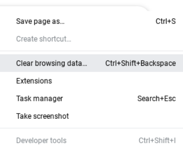 Chromebook Clear Browsing Data