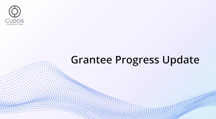 Cudos Foundation Update: Grant Funding Reallocation, Exciting Project Progress and a New Community Treasury-Funded Grant Announcement