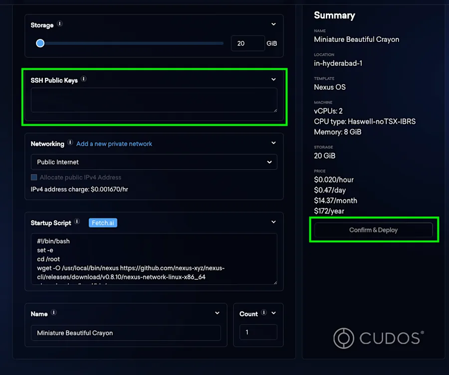 Run Nexus Nodes on CUDOS Intercloud: Quick Deployment Guide