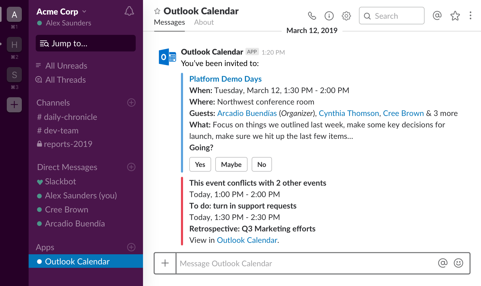 Office 365 と Slack の連携 Slack App ディレクトリ Slack