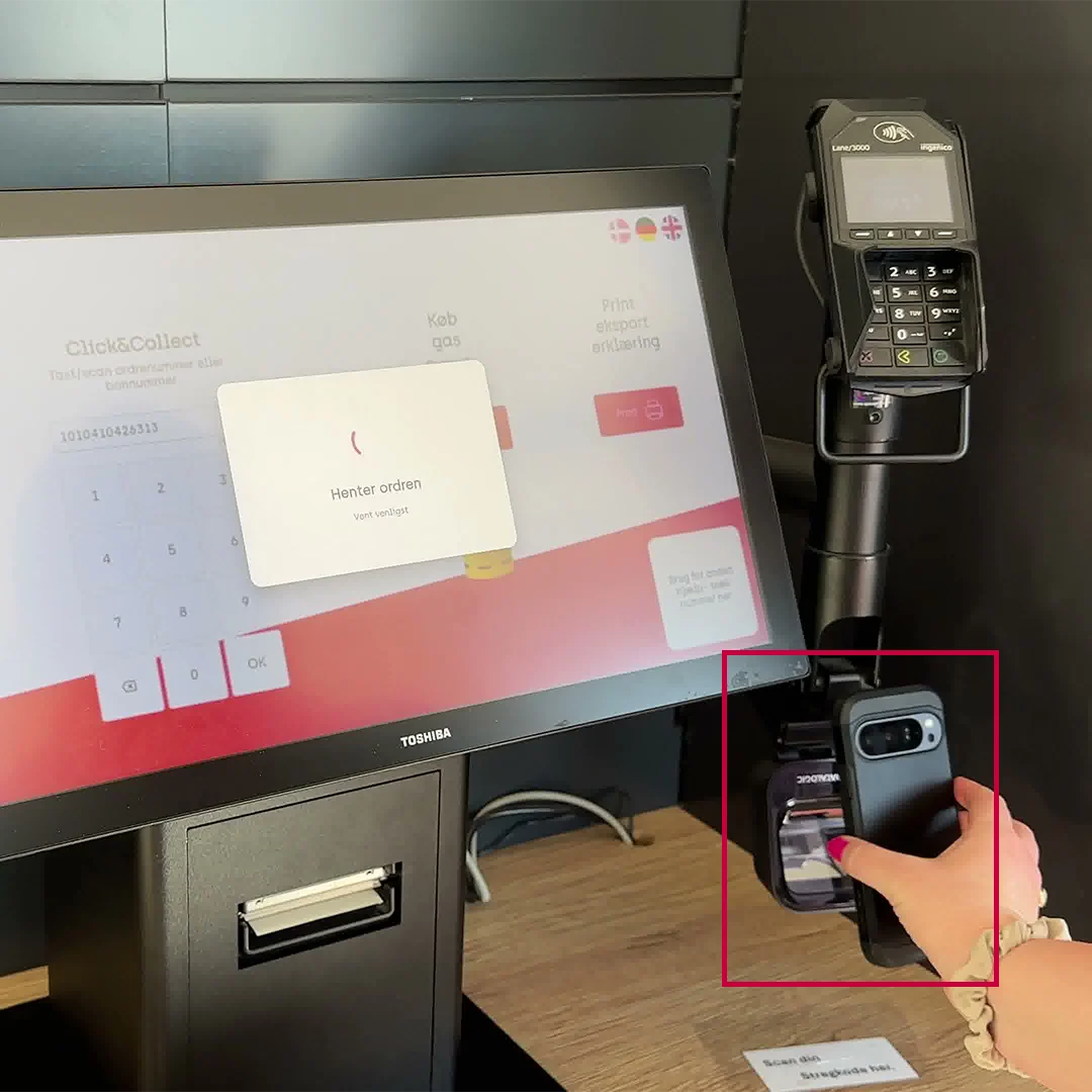 bList - Click&Collect - Betale ved standeren - Scan stregkoden Img