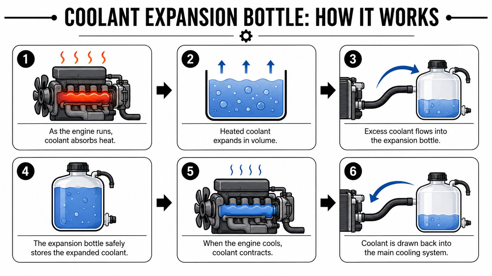 vehicle overflow tank boiling pattern diagram cold engine hot coolant