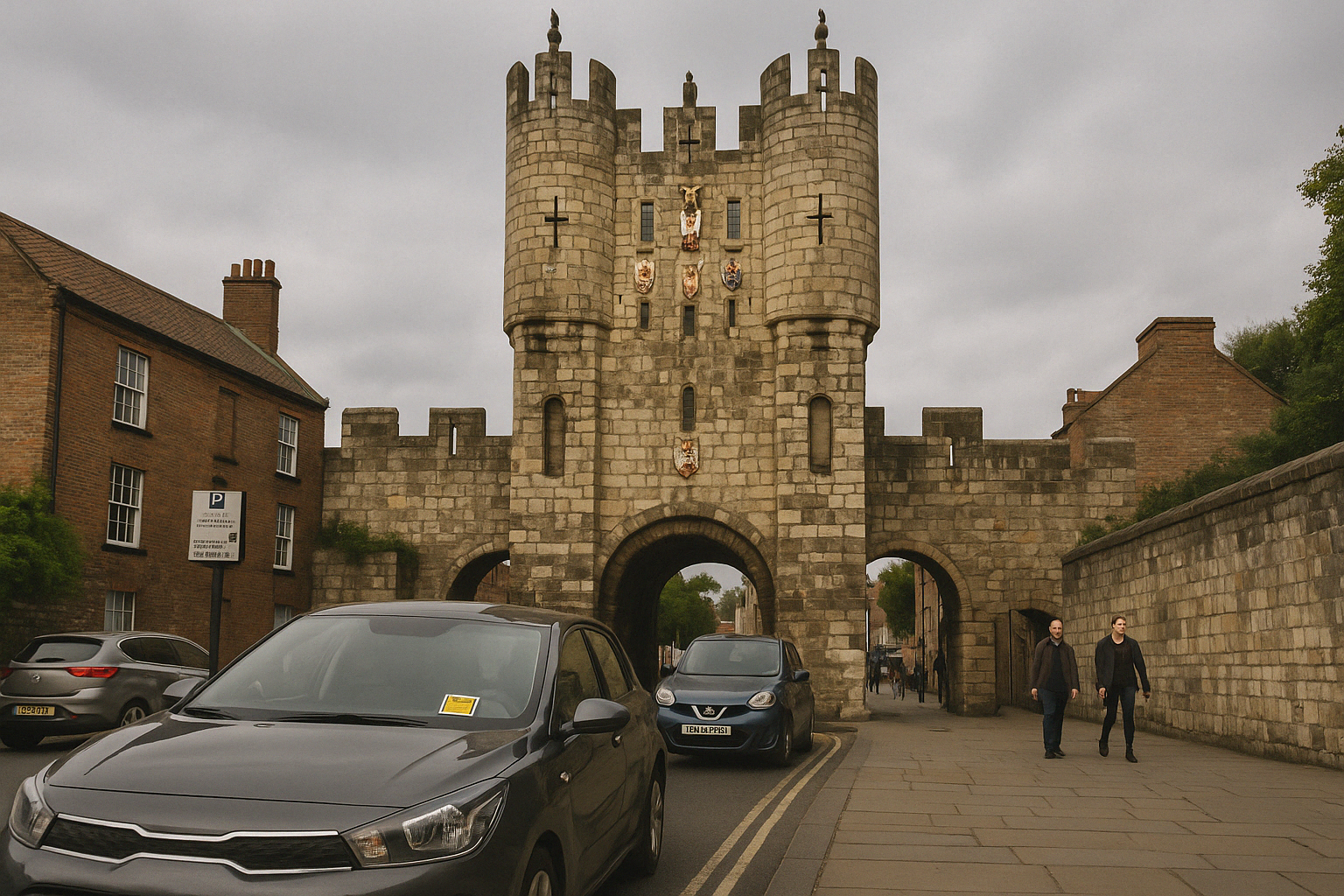 York Micklegate car with a parking ticket
