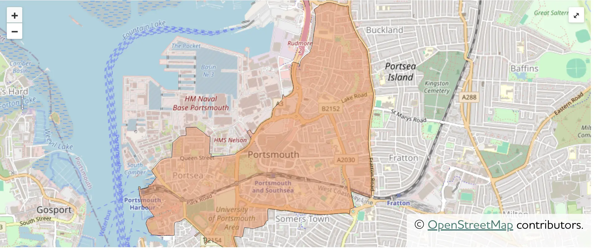 Portsmouth CAZ map