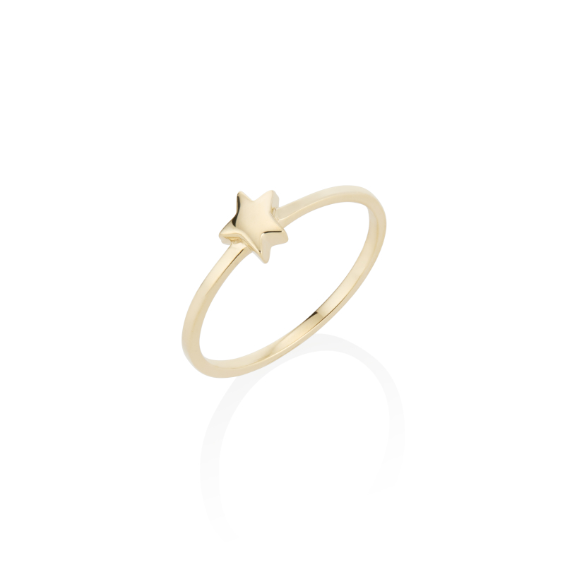 Mini Star Ring Yellow Gold