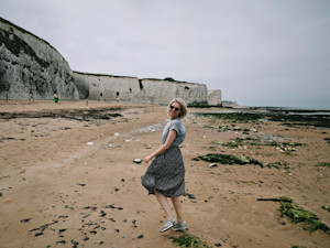 Margate cliffs and Emma spinning
