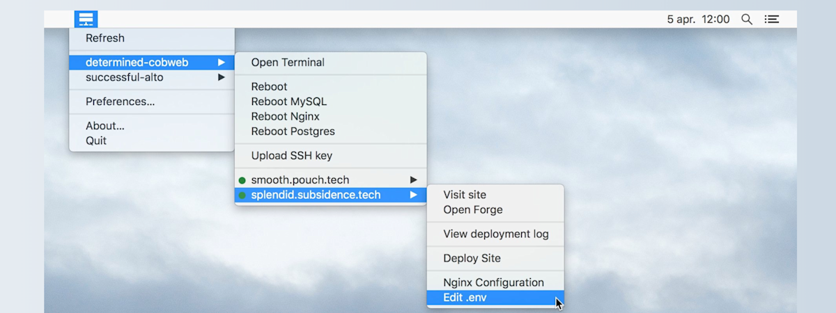 [Laravel Forge] Mac用のアプリF-Barが50%offのキャンペーン