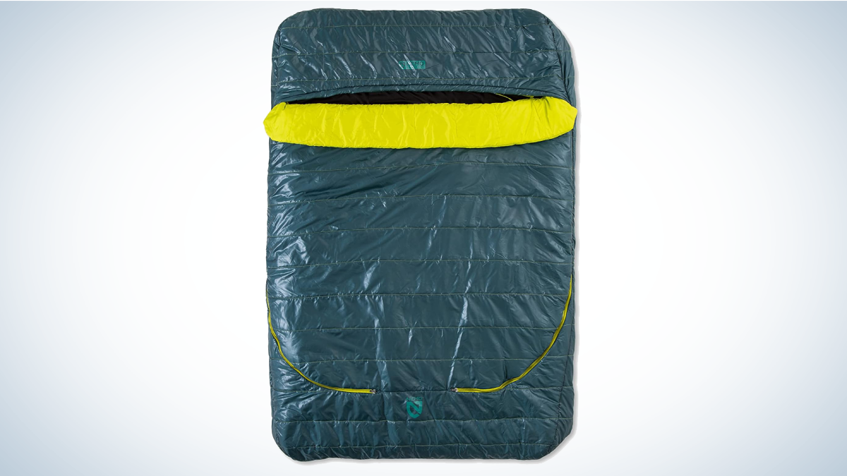 Nemo Jazz Double Sleeping Bag on gray and white background