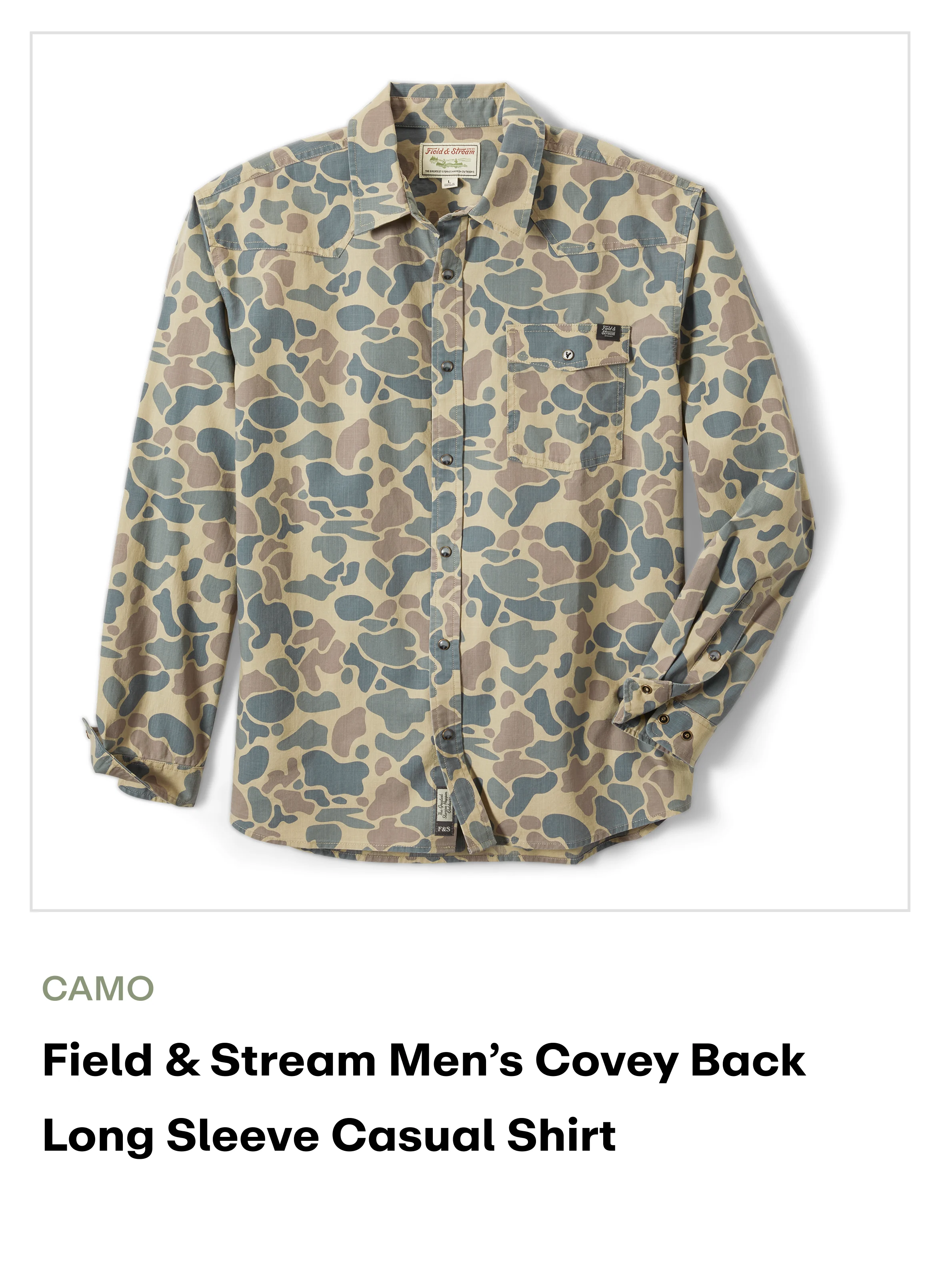 Amazon - Covey back LS Casual shirt- camo