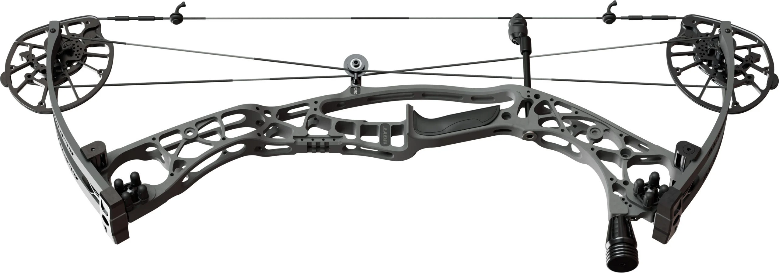 Hoyt Alpha X 30 compound bow on white background