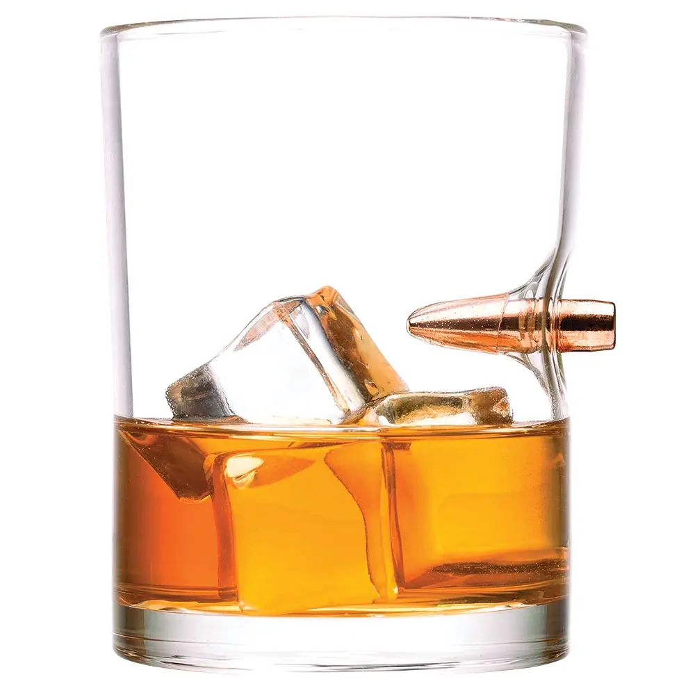 Lucky Shot .308 Real Bullet Whiskey Glass