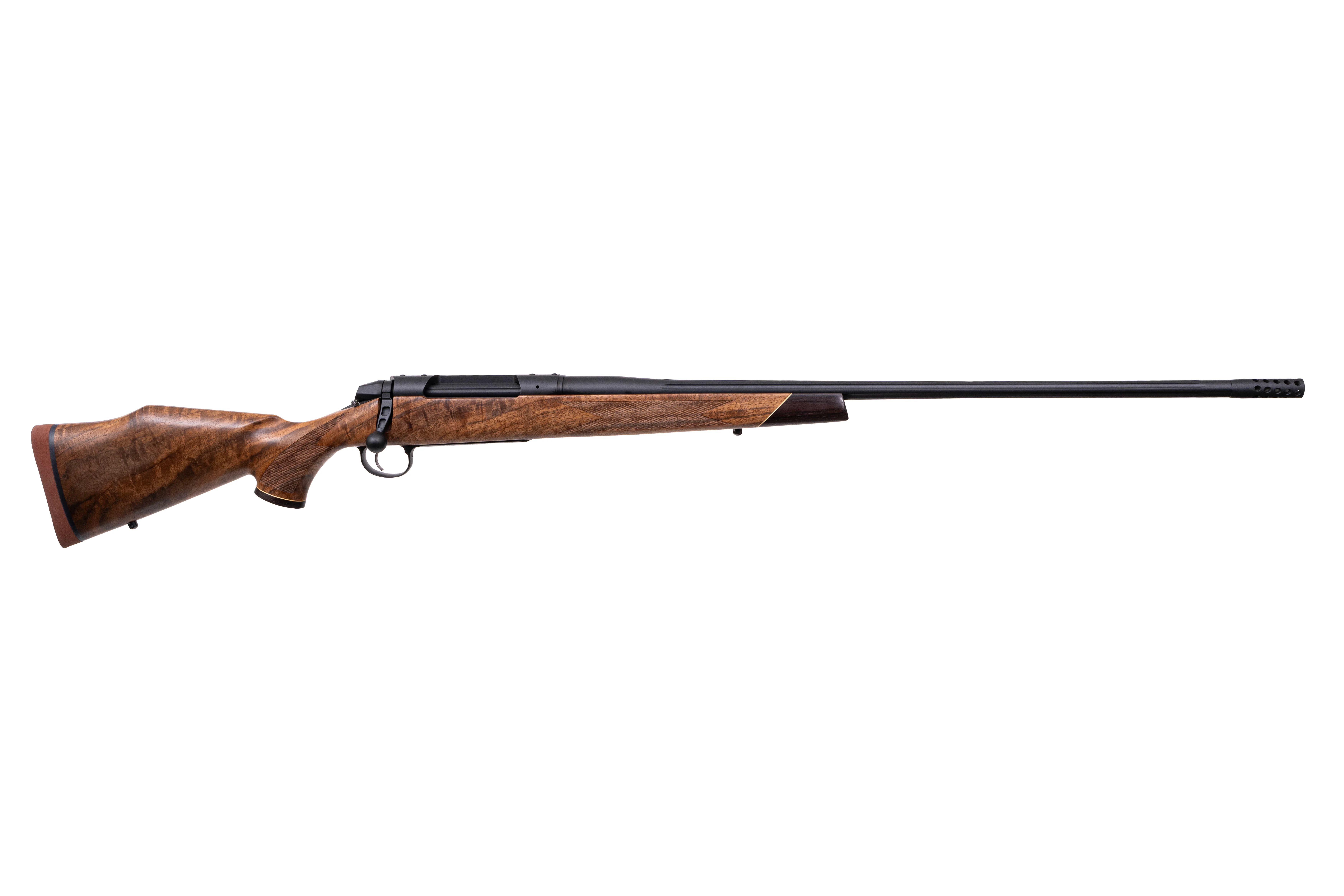 Weatherby Model 307 Adventure SD bolt-action rifle on a white background. 